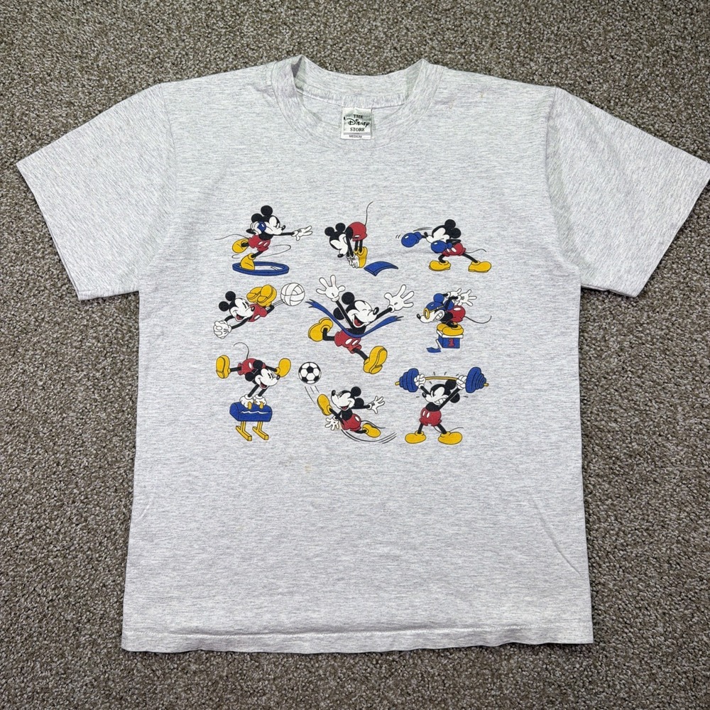 Vintage Mickey Mouse USA Olympic Sports Tee Size Medium 90s USA Made